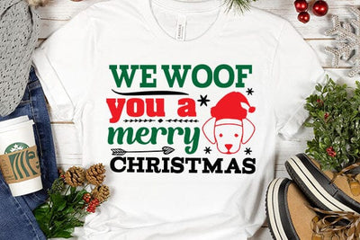We woof you a merry christmas SVG Angelina750 