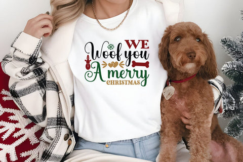 We woof you a merry christmas SVG Angelina750 