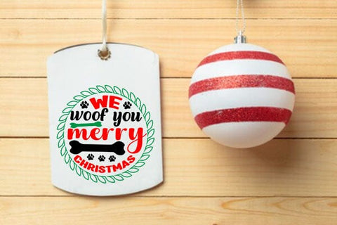 We woof you merry christmas SVG Angelina750 