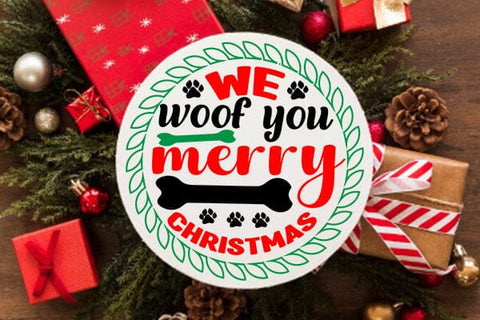 We woof you merry christmas SVG Angelina750 