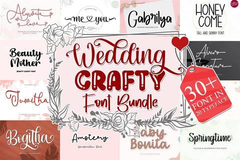 Wedding and Crafty Fontbundle Font Afandi Studio 