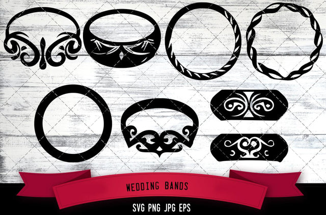 Wedding Bands Vector Bundle - JPG, SVG, PNG, EPS - Digital Download with Commercial License for Cricut, Silhouette, Scan N Cut Crafting SVG Loveleen Kaur 
