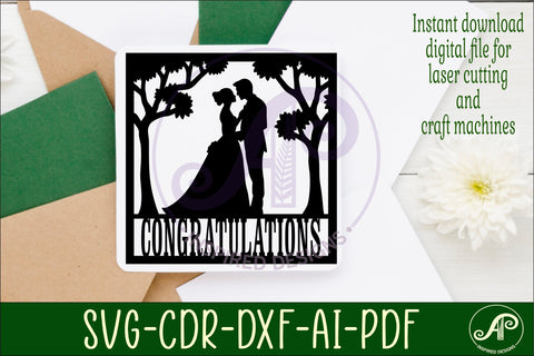 Wedding bride and groom name sign svg laser SVG APInspireddesigns 