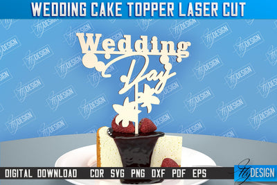 Wedding Cake Topper | Cake Decoration | Anniversary | Cupcake Topper | CNC File SVG Fly Design 
