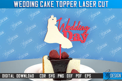 Wedding Cake Topper | Cake Decoration | Anniversary | Cupcake Topper | CNC File SVG Fly Design 