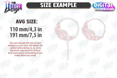 Wedding Cake Topper Laser Cut Design, Wedding Decor SVG The T Store Design 