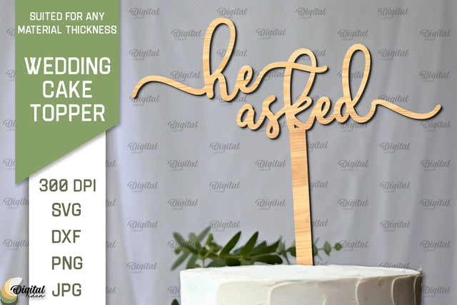 Wedding Cake Topper Laser Cut. Wedding Decor SVG SVG Evgenyia Guschina 