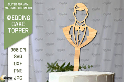 Wedding Cake Topper Laser Cut. Wedding Decor SVG SVG Evgenyia Guschina 