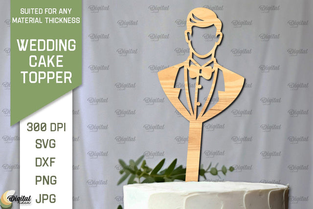 Wedding Cake Topper Laser Cut. Wedding Decor SVG SVG Evgenyia Guschina 