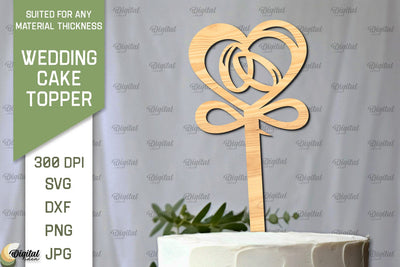Wedding Cake Topper Laser Cut. Wedding Decor SVG SVG Evgenyia Guschina 