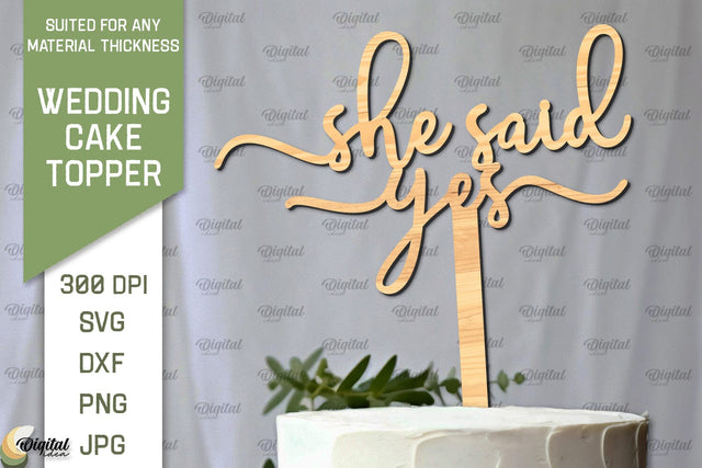 Wedding Cake Topper Laser Cut. Wedding Decor SVG SVG Evgenyia Guschina 