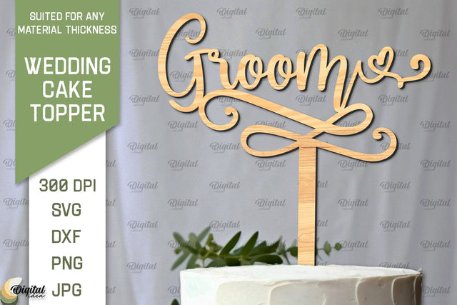 Wedding Cake Topper Laser Cut. Wedding Decor SVG SVG Evgenyia Guschina 