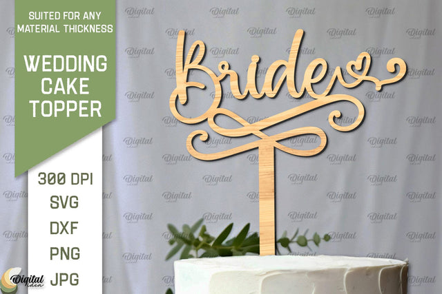 Wedding Cake Topper Laser Cut. Wedding Decor SVG SVG Evgenyia Guschina 
