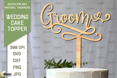 Wedding Cake Toppers Laser Cut Bundle. Wedding Decor SVG SVG Evgenyia Guschina 