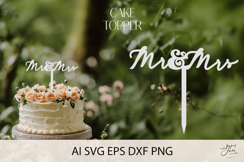 Wedding Cake Toppers SVG bundle SVG Paperjamlab 