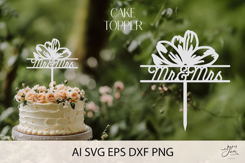 Wedding Cake Toppers SVG bundle SVG Paperjamlab 