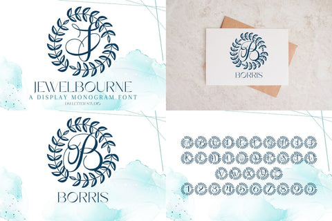 Wedding Crest Monogram Bundle + Plump Varsity Bonus Font Dm Letter Studio 