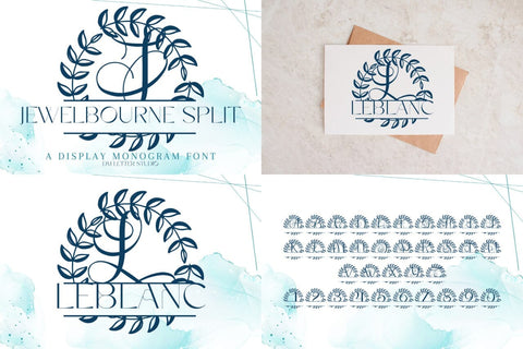 Wedding Crest Monogram Bundle + Plump Varsity Bonus Font Dm Letter Studio 