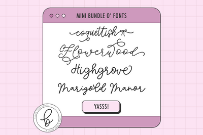 Wedding Font Mini Bundle Font Beck McCormick 