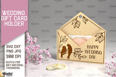 Wedding Gift Card Holder Laser Cut. Wedding Gift SVG SVG Evgenyia Guschina 