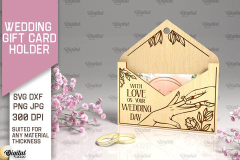 Wedding Gift Card Holder Laser Cut. Wedding Gift SVG SVG Evgenyia Guschina 