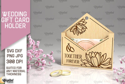 Wedding Gift Card Holder Laser Cut. Wedding Gift SVG SVG Evgenyia Guschina 