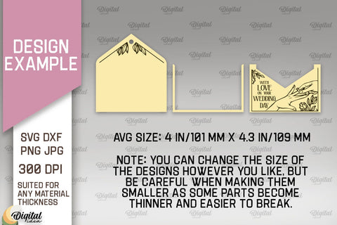 Wedding Gift Card Holder Laser Cut. Wedding Gift SVG SVG Evgenyia Guschina 