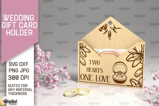 Wedding Gift Card Holder Laser Cut. Wedding Gift SVG SVG Evgenyia Guschina 