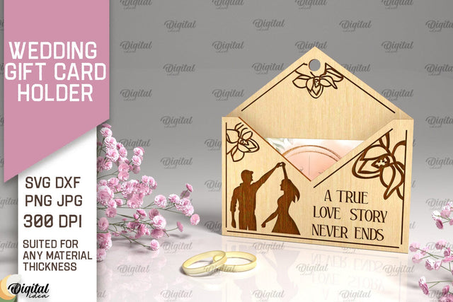 Wedding Gift Card Holder Laser Cut. Wedding Gift SVG SVG Evgenyia Guschina 