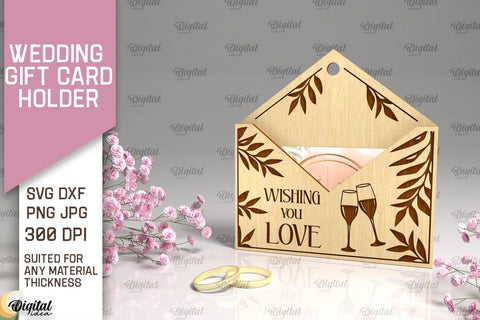 Wedding Gift Card Holders Laser Cut Bundle. Wedding Gift SVG SVG Evgenyia Guschina 