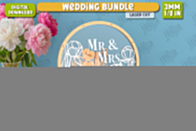 Wedding Guest Book Laser Cut Design, Wedding Decor SVG The T Store Design 