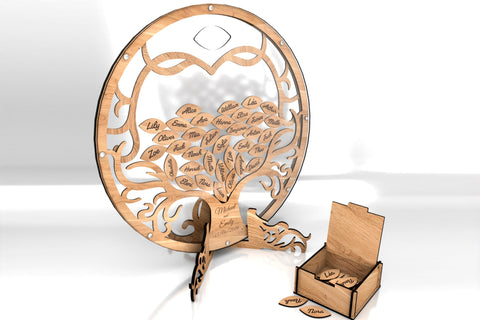 Wedding Guest Wish Tree SVG LaserCutano 