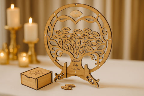 Wedding Guest Wish Tree SVG LaserCutano 