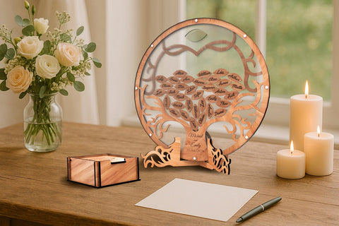 Wedding Guest Wish Tree SVG LaserCutano 