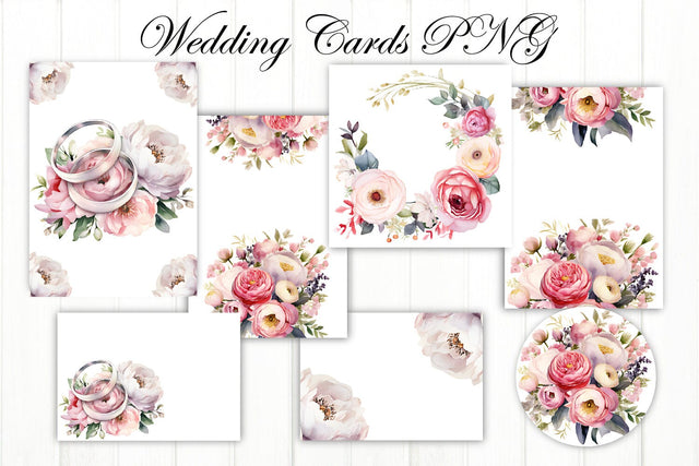 Wedding Invitation Card PNG. Watercolor Frame Sublimation Sublimation Olga Terlyanskaya 