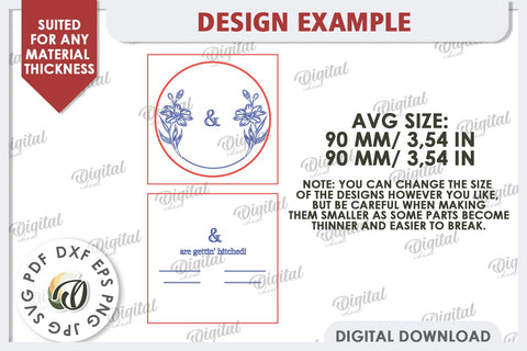 Wedding Invitation Laser Cut. Personalized Wood Invitation SVG Evgenyia Guschina 