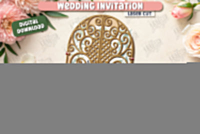 Wedding Invitation Laser Cut | Wedding Day | Wedding Party | Wedding Invitation Template | CNC File SVG The T Store Design 