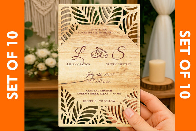 Wedding Invitation Set SVG LaserCutano 