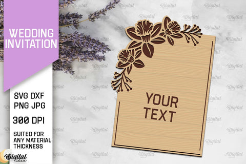Wedding Invitations Laser Cut Bundle. Wooden Invitations SVG SVG Evgenyia Guschina 