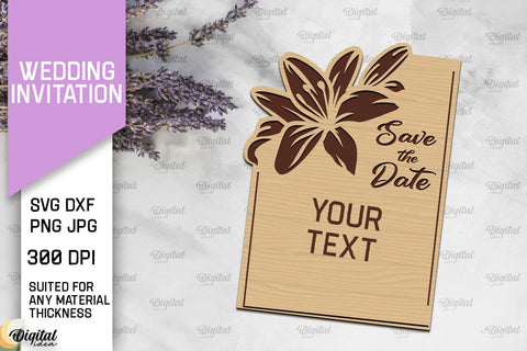Wedding Invitations Laser Cut Bundle. Wooden Invitations SVG SVG Evgenyia Guschina 