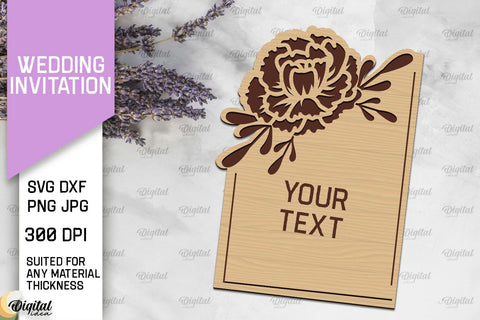 Wedding Invitations Laser Cut Bundle. Wooden Invitations SVG SVG Evgenyia Guschina 