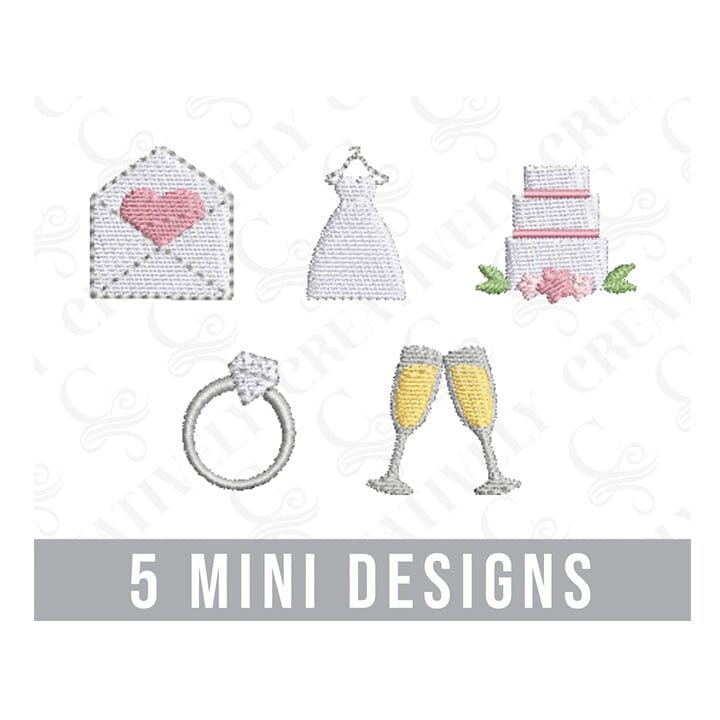 Wedding Mini Embroidery Design Bundle Embroidery/Applique DESIGNS Creatively Embroidery 