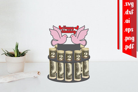 Wedding Money Cake Holder Paper Cut 3D Paper zafrans studio 