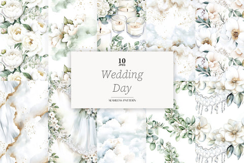 Wedding Paper | Elegant Ivory White Beige Married Pattern Digital Pattern GlamArtZhanna 