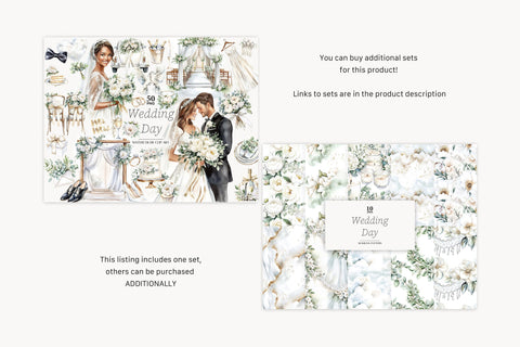 Wedding Paper | Elegant Ivory White Beige Married Pattern Digital Pattern GlamArtZhanna 