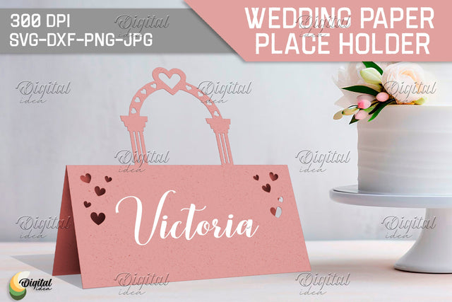Wedding Paper Place Holder. Name Card 3D Paper Evgenyia Guschina 