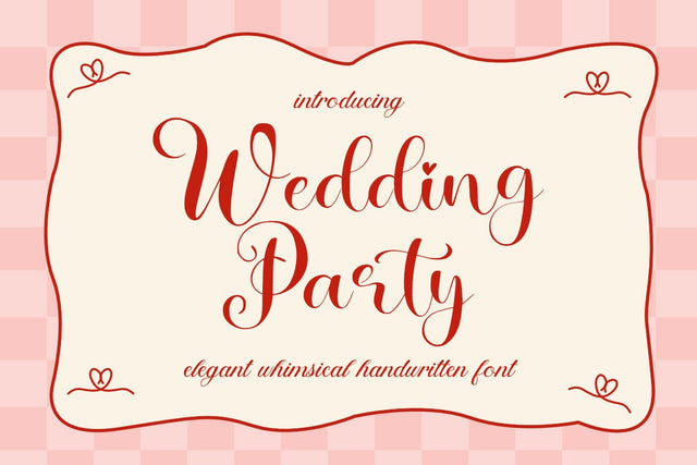 Wedding Party - Elegant Whimsical Handwritten Script Font Font Masyafi Studio 