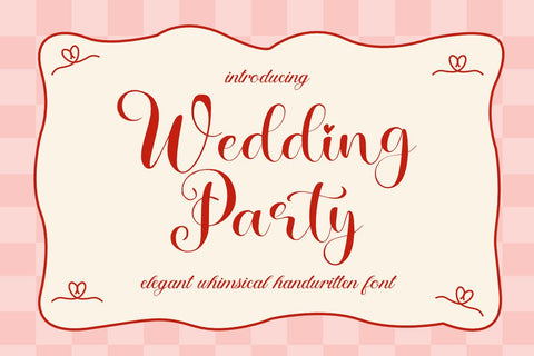 Wedding Party - Elegant Whimsical Handwritten Script Font Font Masyafi Studio 
