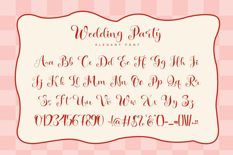 Wedding Party - Elegant Whimsical Handwritten Script Font Font Masyafi Studio 