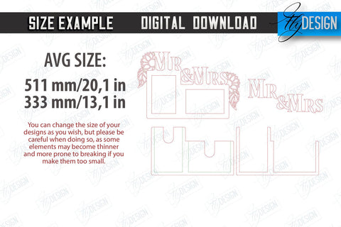 Wedding Photo Frame Laser Cut, Wedding Sunflower Decor SVG Fly Design 